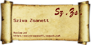 Sziva Zsanett névjegykártya