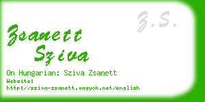 zsanett sziva business card